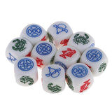 10Pcs Acrylic 6 Sided D6 Dice Animals & Coin Die Cubes Toy for Kids Children - Aladdin Shoppers