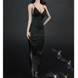 5x1/6 Deep V Black Long Evening Dress Stockings Set for 12inch Female Figure