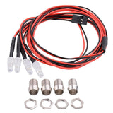 Maxbell 4 LED Light Kit Headlights Taillight White for 1/5 1/8 1/10 1/12 1/16 RC Truck Upgrade Parts - Aladdin Shoppers