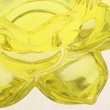 Buddhism Worship Lotus Flower Crystal Candle Holders Home Decoration Yellow