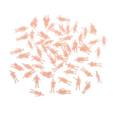 56pcs Unpainted Model Train People Figures HO Scale Model Miniature Figures
