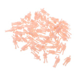 56pcs Unpainted Model Train People Figures HO Scale Model Miniature Figures