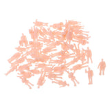 56pcs Unpainted Model Train People Figures HO Scale Model Miniature Figures