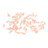 56pcs Unpainted Model Train People Figures HO Scale Model Miniature Figures