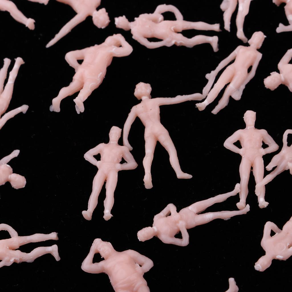 Maxbell 1/87 Scale Mini Plastic People Figures Miniatures Beach Crowd Model Trains HO