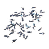 Model Trains Figures 1:150 Scale Multicolor Simulation Police Miniatures