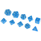Maxbell Multi-sided Dice D&D Dice Game Polyhedral Dice D4-D30 for Table Game blue