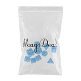 Maxbell Multi-sided Dice D&D Dice Game Polyhedral Dice D4-D30 for Table Game blue