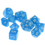Maxbell Multi-sided Dice D&D Dice Game Polyhedral Dice D4-D30 for Table Game blue