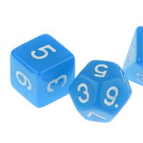 Maxbell Multi-sided Dice D&D Dice Game Polyhedral Dice D4-D30 for Table Game blue