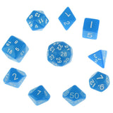 Maxbell Multi-sided Dice D&D Dice Game Polyhedral Dice D4-D30 for Table Game blue