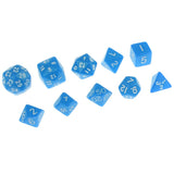 Maxbell Multi-sided Dice D&D Dice Game Polyhedral Dice D4-D30 for Table Game blue