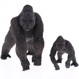 Maxbell 4pcs Lifelike Gorilla Family Model, Wild Animal Figurines, Kids Toy Desktop Ornaments - Aladdin Shoppers