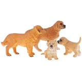 Maxbell 4pcs Lifelike Dog Model, Pet Animal Figurines, Kids Toy Desktop Ornaments - Aladdin Shoppers