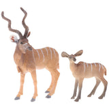 Maxbell 2pcs Mini Antelope Model, Lifelike Wild Animal Figurines, Kids Toy Desktop Ornaments - Aladdin Shoppers