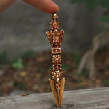 Handcraft Brass Buddhist Dorje Vajra Ming Wang Pestle Indoor Home Decoration - Aladdin Shoppers