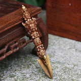 Handcraft Brass Buddhist Dorje Vajra Ming Wang Pestle Indoor Home Decoration - Aladdin Shoppers