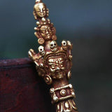 Handcraft Brass Buddhist Dorje Vajra Ming Wang Pestle Indoor Home Decoration - Aladdin Shoppers