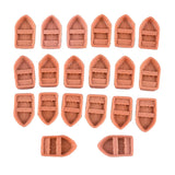 Maxbell 3x20 Pcs Mini Boat Resin Microlandschaft Resin Decoration Doll House Crafts S