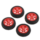 4 Pieces 1/28 RC Car Wheel Tires for Wltoys P929 P939 K979 K989 K999 Red