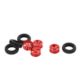 4 Pieces 1/28 RC Car Wheel Tires for Wltoys P929 P939 K979 K989 K999 Red