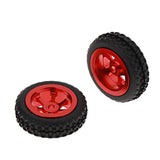 4 Pieces 1/28 RC Car Wheel Tires for Wltoys P929 P939 K979 K989 K999 Red