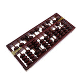 Maxbell Maxbell Mini Vintage Chinese Wooden Abacus Arithmetic 11 Digits Calculating Tool Red