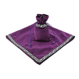 6Pieces Tarot Card Table Cloth Tapestry Board Game Divination Wicca Bag