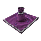 6Pieces Tarot Card Table Cloth Tapestry Board Game Divination Wicca Bag