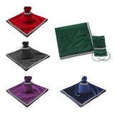6Pieces Tarot Card Table Cloth Tapestry Board Game Divination Wicca Bag