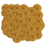 Maxbell 100 Pcs Plastic Pirate Treasure Coins Loot Party Fillers Kids Toy Golden