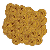 Maxbell 100 Pcs Plastic Pirate Treasure Coins Loot Party Fillers Kids Toy Golden