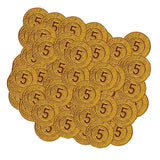 Maxbell 100 Pcs Plastic Pirate Treasure Coins Loot Party Fillers Kids Toy Golden