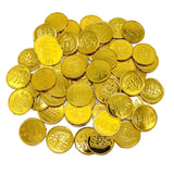 Maxbell 100 Pcs Plastic Pirate Gold Toy Coins for Birthday Party Favors Props Craft