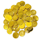 Maxbell 100 Pcs Plastic Pirate Gold Toy Coins for Birthday Party Favors Props Craft
