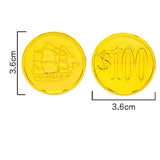 Maxbell 100 Pcs Plastic Pirate Gold Toy Coins for Birthday Party Favors Props Craft