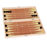 Maxbell Folding Wood Chess Set Travel Handcrafted Board Backgammon 34x34cm