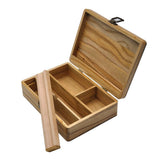 Maxbell Wood Case Cigarette Rolling Tray Paper Storage Tobacco and Herb Organizer