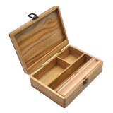 Maxbell Wood Case Cigarette Rolling Tray Paper Storage Tobacco and Herb Organizer