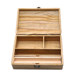 Maxbell Wood Case Cigarette Rolling Tray Paper Storage Tobacco and Herb Organizer