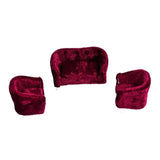 Maxbell Dolls House Miniature Furniture 1/30 Double Sofa Couch for Hot Toys Red