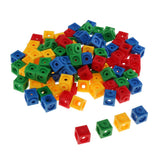 Maxbell 200x Early Education Baby Gifts  Math Link Cubes 4-Color