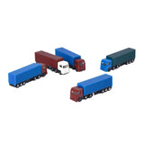 5pcs Painted Model Cars Truck Toys Building Train Layout Scale HO (1 to 100)