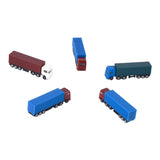 5pcs Painted Model Cars Truck Toys Building Train Layout Scale HO (1 to 100)