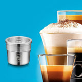 Maxbell Stainless Steel Reusable Coffee Milk Frother Capsule Cup Filter for Illy