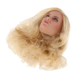Maxbell 1/6 Female Head Carved Sculpt with Hair for 12inch Action Figure Body Part B