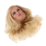 Maxbell 1/6 Female Head Carved Sculpt with Hair for 12inch Action Figure Body Part B