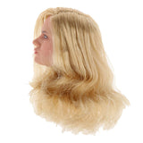 Maxbell 1/6 Female Head Carved Sculpt with Hair for 12inch Action Figure Body Part B