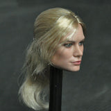 Maxbell 1/6 Female Head Carved Sculpt with Hair for 12inch Action Figure Body Part B