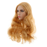 Maxbell 1/6 Female Soldier Head Carving Toy Head Sculpture w/ Hair for Hot Toys  C